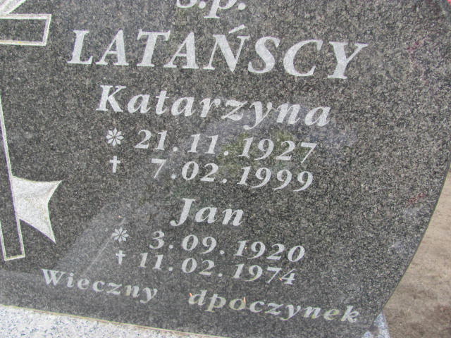 Katarzyna Latańska 1927 Sławno Gmina - Grobonet - Wyszukiwarka osób pochowanych