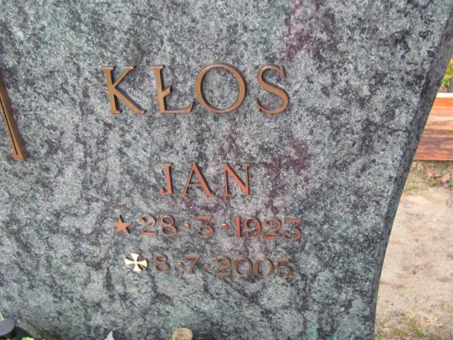 Grób Jan Kłos