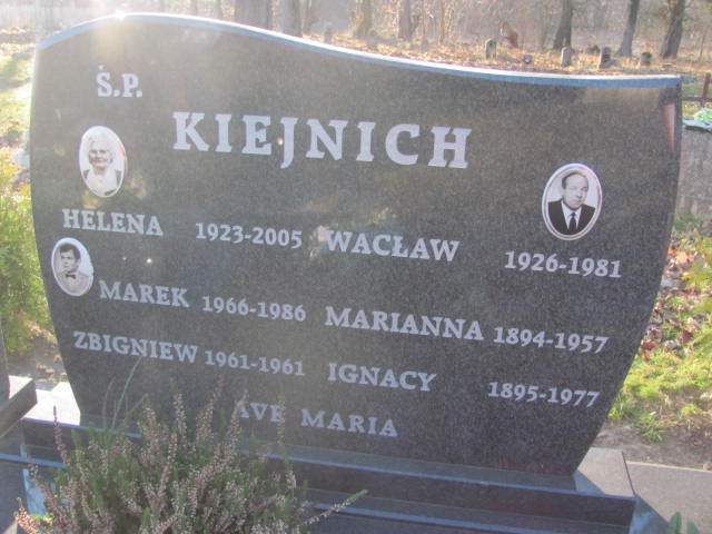 Zbigniew Kiejnich 1961 Sławno Gmina - Grobonet - Wyszukiwarka osób pochowanych