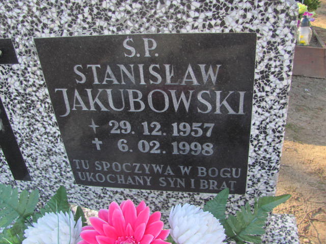 Stanisław Jakubowski 1957 Sławno Gmina - Grobonet - Wyszukiwarka osób pochowanych