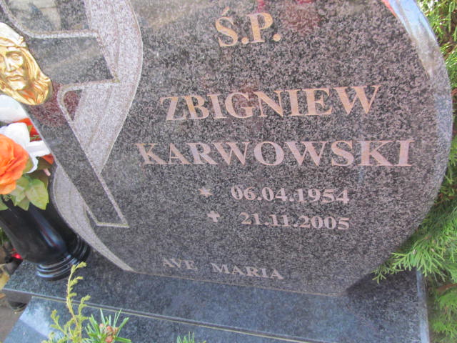 Zbigniew Karwowski 1954 Sławno Gmina - Grobonet - Wyszukiwarka osób pochowanych